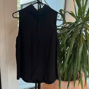 Frame 100% Silk Sleeveless Turtleneck Blouse